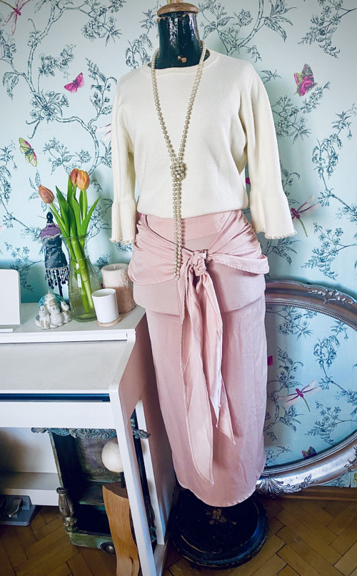 Sukně elegance v pudrové — foto 1