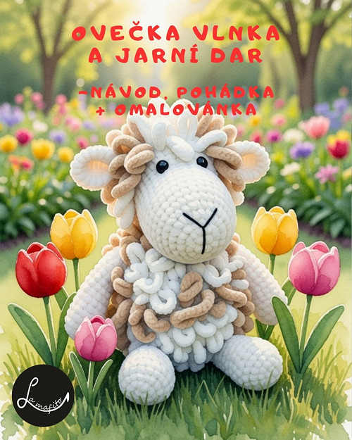 Ovečka Vlnka a jarní dar -set na háčkování