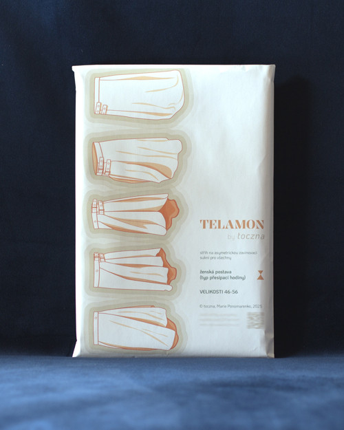 TELAMON - střih na sukni vel. 46 až 56 ženy (TISK)