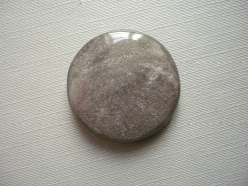 Kabošon - obsidián stříbrný 26 mm, č.2f