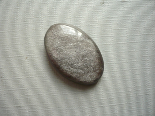 Kabošon - obsidián stříbrný 26 mm, č.30f