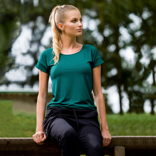 Dámské triko CARLA dark sea green