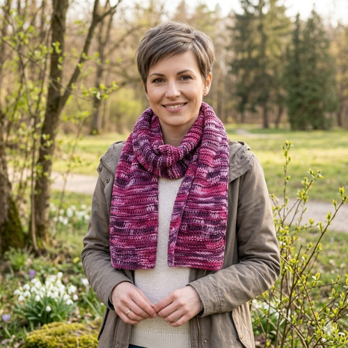 RUČNĚ PLETENÁ ŠÁLA - ELIŠKA