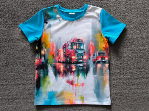 Tričko s panelem krátký rukáv vel. 122