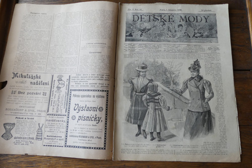 Dětské módy, módní časopis 11/1898, dětská móda