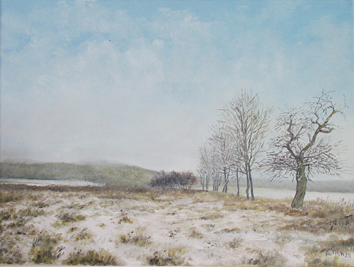Zimní louka pod Trojhorou-středohoří-40x30