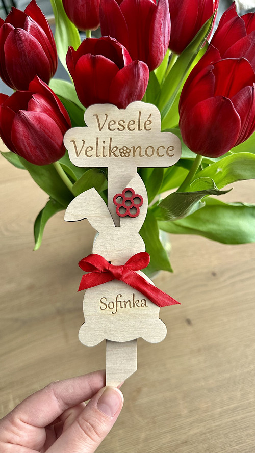 Velikonoční zápich a zajíček se jménem DÍVČÍ