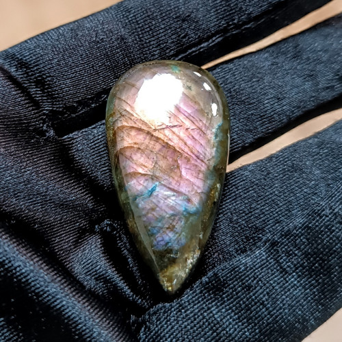 Labradorit, ID 5561, 43x23 mm - výprodej