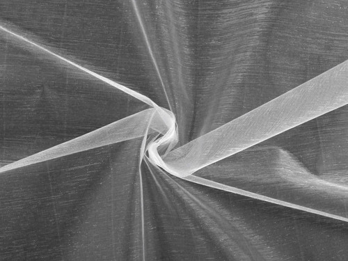 Zbytek!!! Organza šíře 150 cm ( 60cm) - bílá