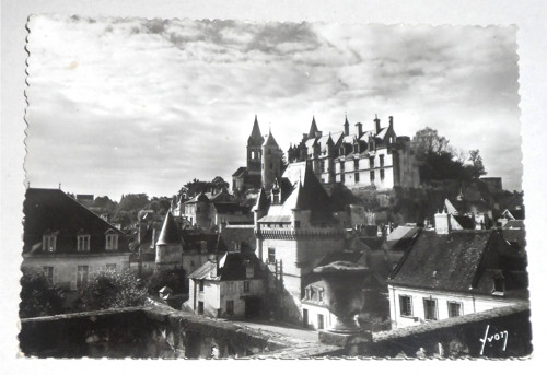 ČB čistá POHLEDNICE • Loches, Francie