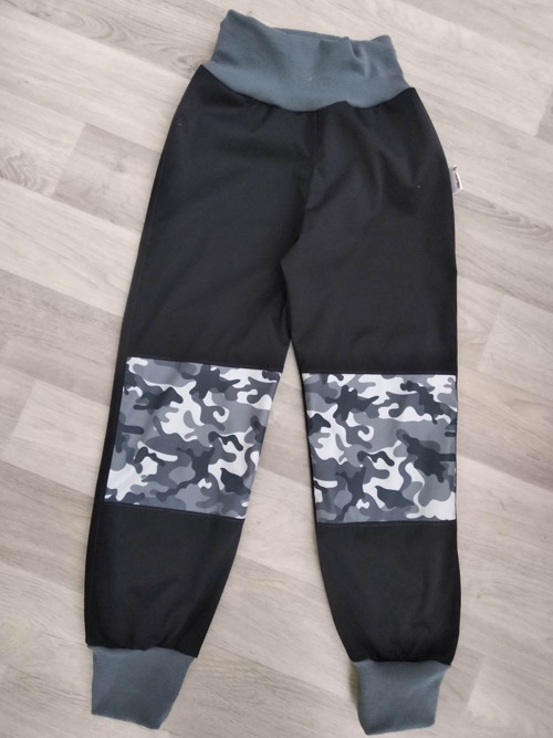 Letní Softshellové kalhoty vel 122 maskáč