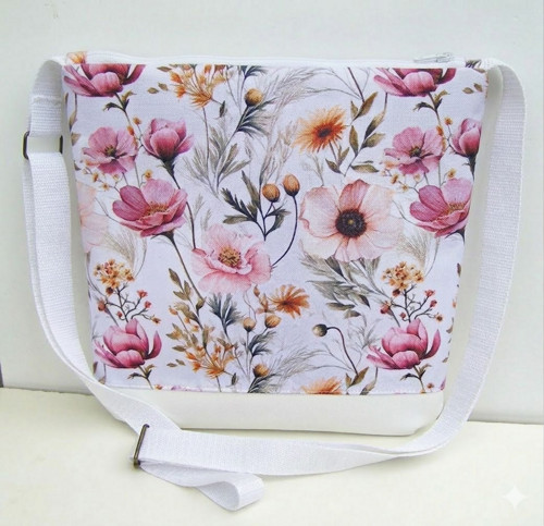ZĽAVA Ružová biela kabelka