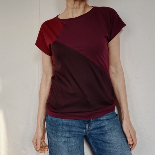 Odstíny vínovo červené,vel.XS-XL