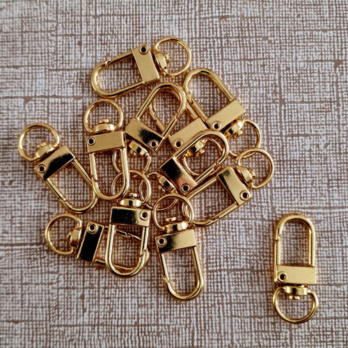Sada 10 ks - Kovová otočná KARABINA, 30x12 mm