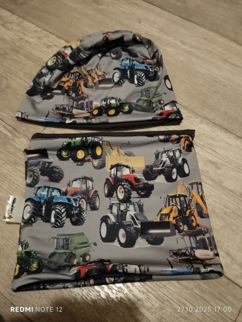 Čepice + Nákrčník Traktor