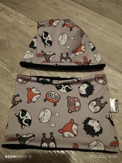 Čepice + Nákrčník Hlavy Zvířátek