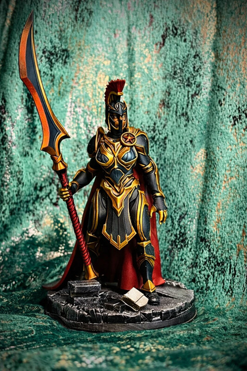 Fantasy válečnice s kopím (12 cm) - nebarvená