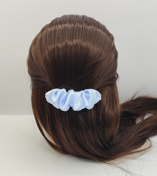 Spona do vlasů scrunchie světle modrá
