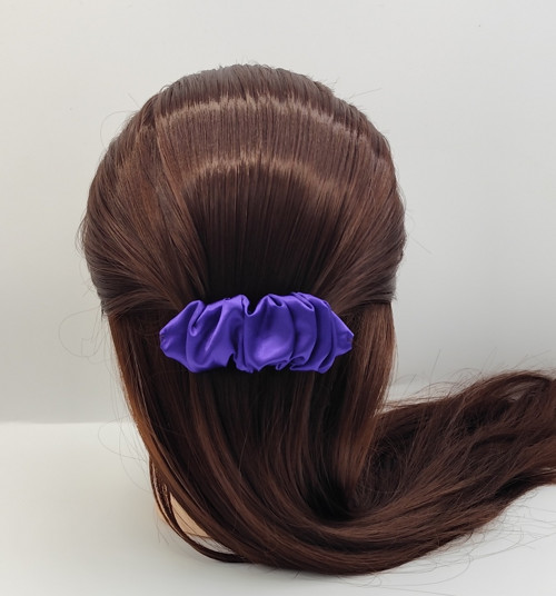 Spona do vlasů scrunchie tmavě fialová