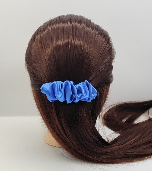 Spona do vlasů scrunchie modrá kobaltová