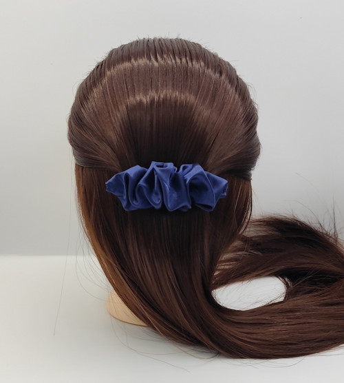 Spona do vlasů scrunchie temně modrá — foto 1
