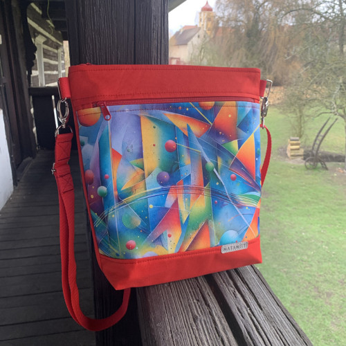 Crossbody kabelka - Barevná geometrie