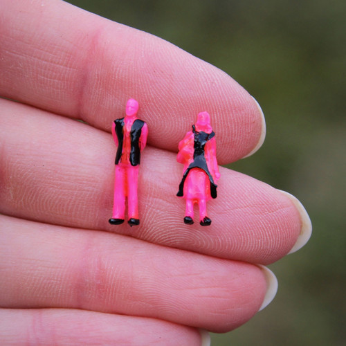 Žena a muž (neon pink+černá)