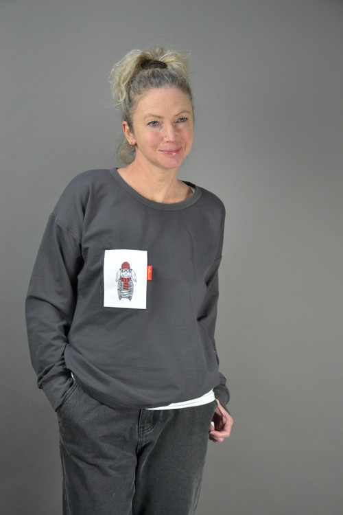 Šedá mikina — foto 1