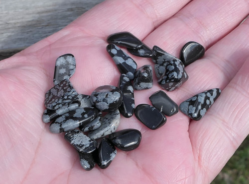 Obsidián sněžný 10 g V3160 — foto 1