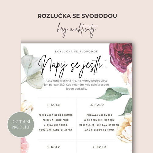 Rozlučka se svobodou - pikantní Napij se jestli...