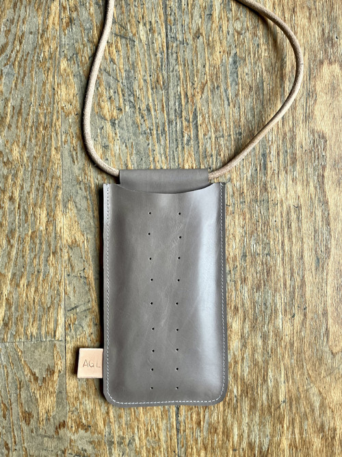 Kožené pouzdro na mobil capucino Max