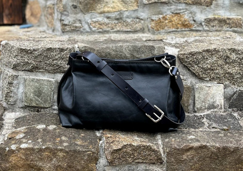 GABRIELLA l. kožená elegantní kabelka ručně šitá