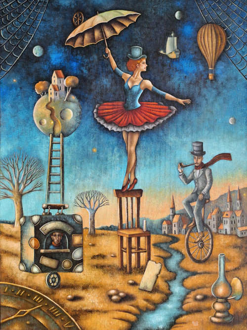In the Country – originální olejomalba 60 × 80 cm