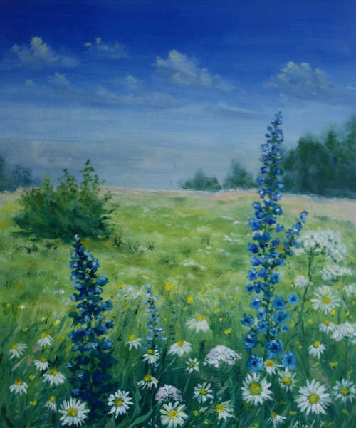 Dotek léta - olej 50x40 cm