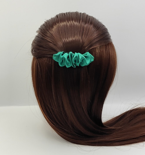 Spona do vlasů scrunchie zelená 8 cm