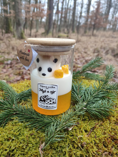 Sójová svíčka - Myš a sýr — foto 1