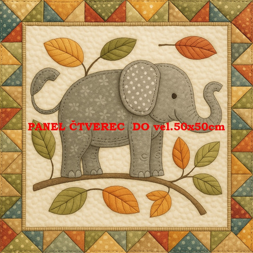 Bavlněný panel - varianty velikostí / 10 x 10cm