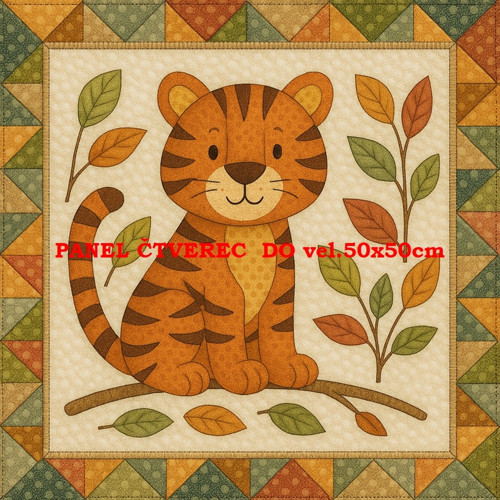 Bavlněný panel - varianty velikostí / 10 x 10cm