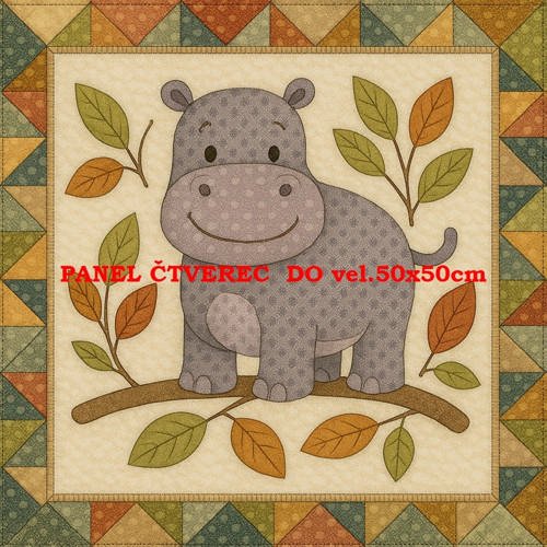 Bavlněný panel - varianty velikostí / 10 x 10cm