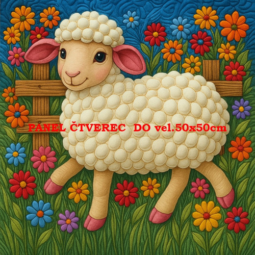 Bavlněný panel - varianty velikostí / 10 x 10cm