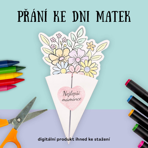 Papírová kytice ke Dni matek (PDF)