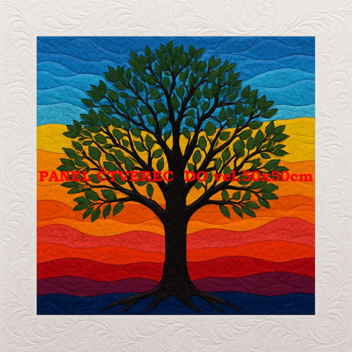 Bavlněný panel - varianty velikostí / 10 x 10cm
