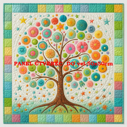 Bavlněný panel - varianty velikostí / 10 x 10cm