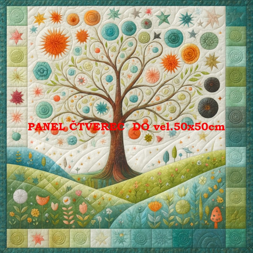Bavlněný panel - varianty velikostí / 10 x 10cm
