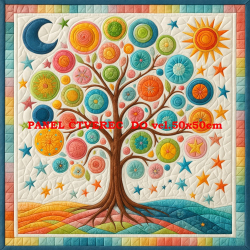 Bavlněný panel - varianty velikostí / 10 x 10cm