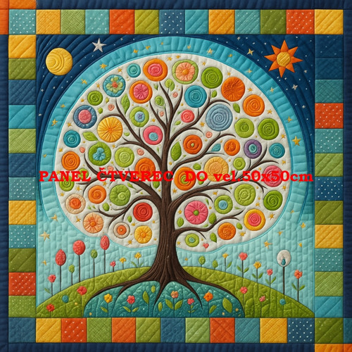 Bavlněný panel - varianty velikostí / 10 x 10cm