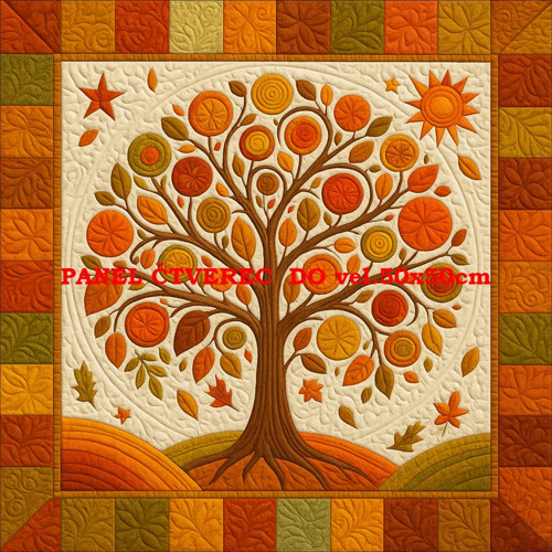 Bavlněný panel - varianty velikostí / 10 x 10cm
