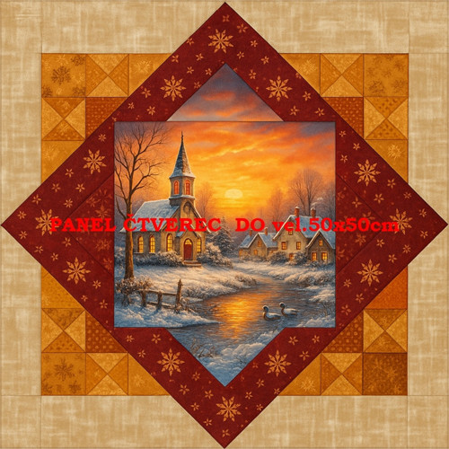 Bavlněný panel - varianty velikostí / 10 x 10cm — foto 1