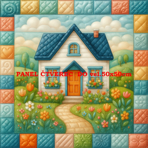 Bavlněný panel - varianty velikostí / 10 x 10cm