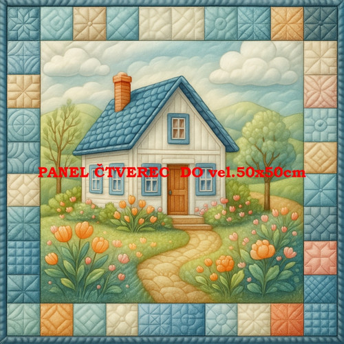 Bavlněný panel - varianty velikostí / 10 x 10cm